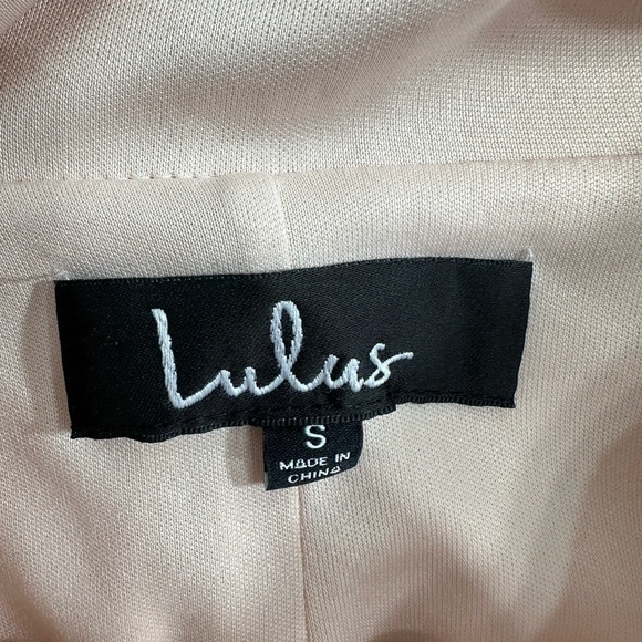 Lulus Call My Name Blush Pink low cowl back formal gown size S - Picture 11 of 16